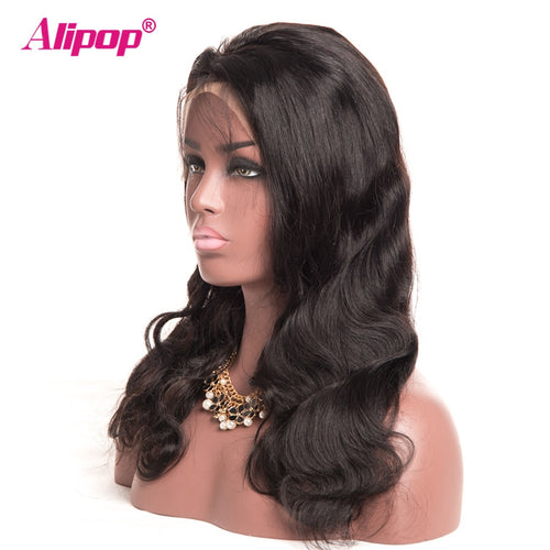 360 Lace Frontal Wig Peruvian Body Wave Lace Front Human Hair Wigs With Baby Hair Remy Pre Plucked 360 Lace Wig ALIPOP Lace wig