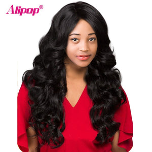 Malaysian Body Wave Wig Remy Full Lace Human Hair Wigs For Black Women Lace Human Hair Wigs With Baby Hair ALIPOP Lace Wig