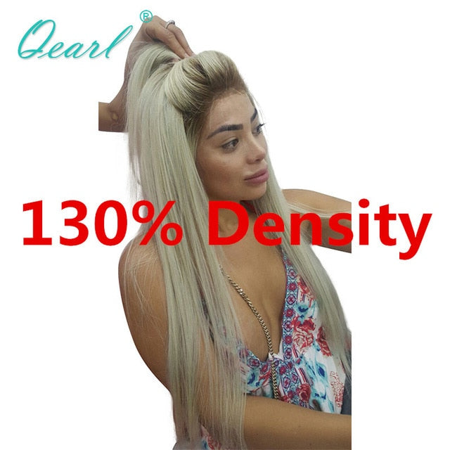 Qearl Brazilian Remy Hair Full Lace Wig 4/60# Blonde Ombre Lace Wig Real Human Hair Pre Plucked Natural hairline for White women