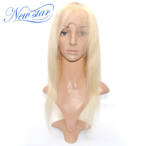 Blonde Glueless Brazilian Full Lace Wig New Star #613 Straight Hair 130%Density Platinum Remy Human Hair Pre Plucked Lace Wig