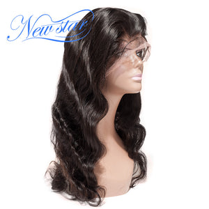 New Star Hair Glueless Full Lace Wig Brazilian Body Wave Virgin Human Hair 130% Density Pre-Plucked Lace Wig Bleached Knots