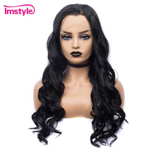 Charger l&#39;image dans la galerie, Imstyle Lace Front Wigs Long Black Body Wave Wigs For Women Synthetic Hair Lace Wig Heat Resistant Fiber Glueless Natural Wig