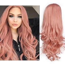 Charger l&#39;image dans la galerie, I&#39;s a wig Long WavySynthetic Lace Front Wigs Purple Lace Wig For Black /White Women can Cosplay Wave Pink Brwon Wigs