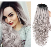 Charger l&#39;image dans la galerie, I&#39;s a wig Long WavySynthetic Lace Front Wigs Purple Lace Wig For Black /White Women can Cosplay Wave Pink Brwon Wigs