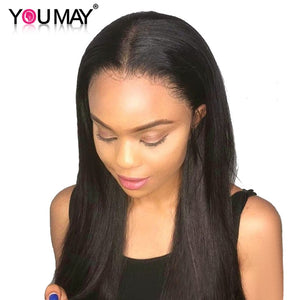 Full Transparent Lace Wig Human Hair With Baby Hair 130% Brazilian Straight Full Lace Wig For Women You May Remy Hair