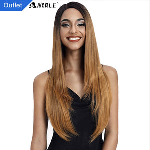 Noble Synthetic Lace Wigs For Black Women 28Inch Straight Kanekalon Hair Ombre Lace Wig Cosplay Wigs Synthetic  Lace Front Wig