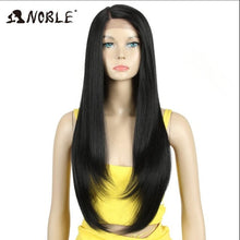 Charger l&#39;image dans la galerie, Noble Synthetic Lace Wigs For Black Women 28Inch Straight Kanekalon Hair Ombre Lace Wig Cosplay Wigs Synthetic  Lace Front Wig