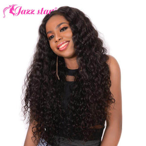 Deep Wave Lace Front Human Hair Wigs Malaysian Lace Wig Humain Hair Pre Plucked 4X4 Lace Wig With Baby Hair Jazz Star Non Remy