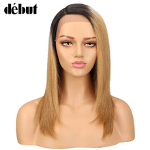 Charger l&#39;image dans la galerie, Debut Lace Wigs Human Hair Straight Lace Front Human Hair Wigs For Black Women Remy Ombre Bob Lace Wig Free Shipping