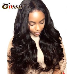 Gossip 180% Density Body Wave Lace Front Wig Remy Hair Human Lace Front Wigs For Women Black Lace Wig Brazilian Frontal Lace Wig