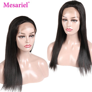 Mesariel Human Hair Wigs 360 Lace Frontal Wig Brazilian Straight Wigs For Black Women 360 Lace Wig Remy Humain Hair