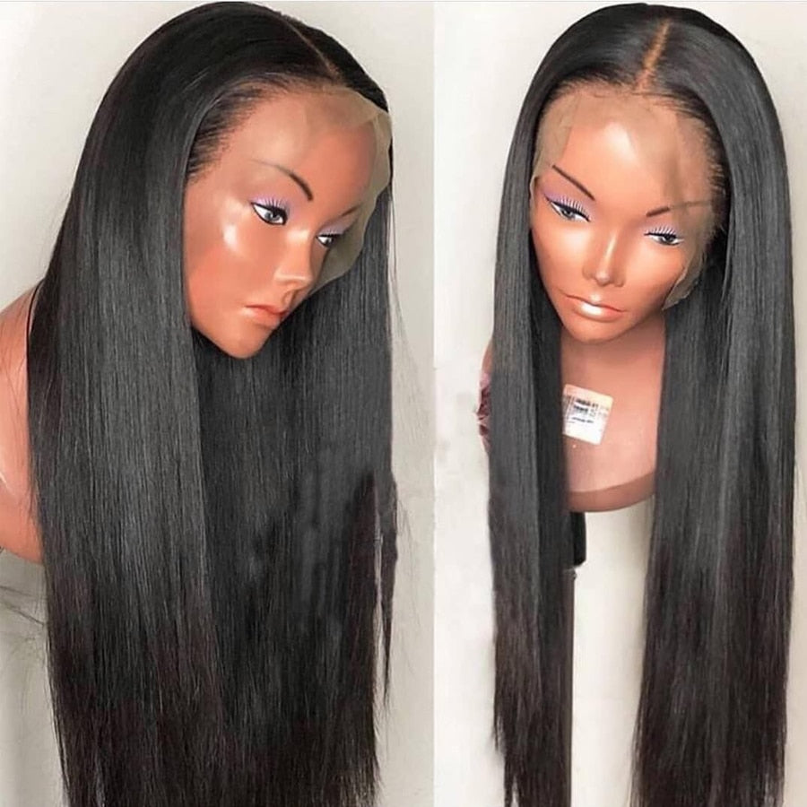 Fabwigs 13x6 Deep Part Lace Front Wig Brazilian Straight Lace Front Human Hair Wigs with Baby Hair Lace Wig Remy Hair